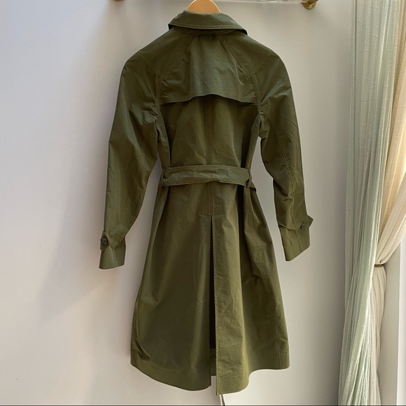 J.Crew Green/Olive Trench Coat - Picture 5 of 10